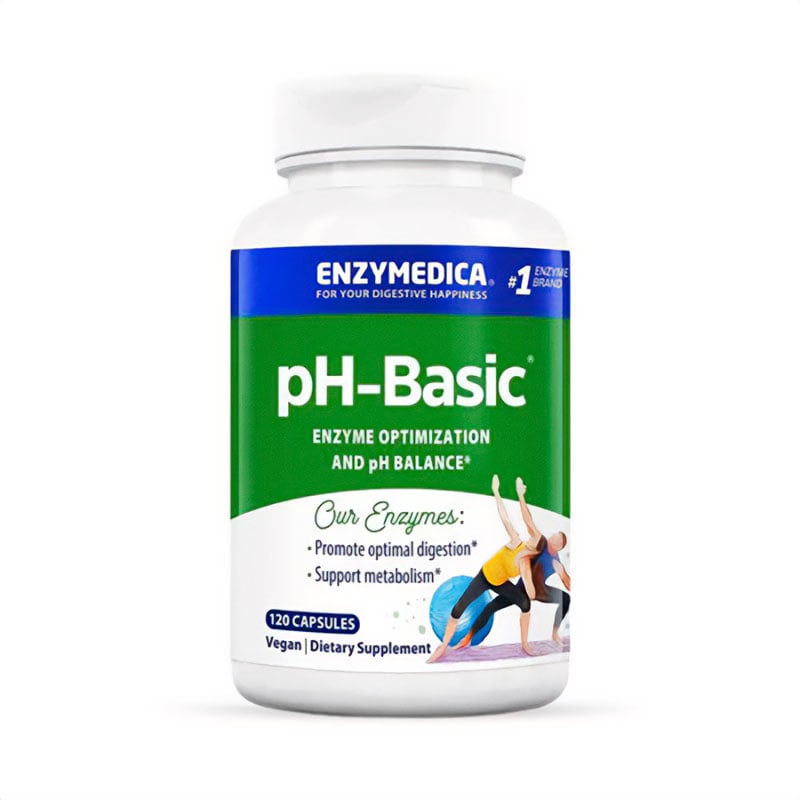 Ферменти для підтримки pH балансу Enzymedica pH-Basic, 120 капсул
