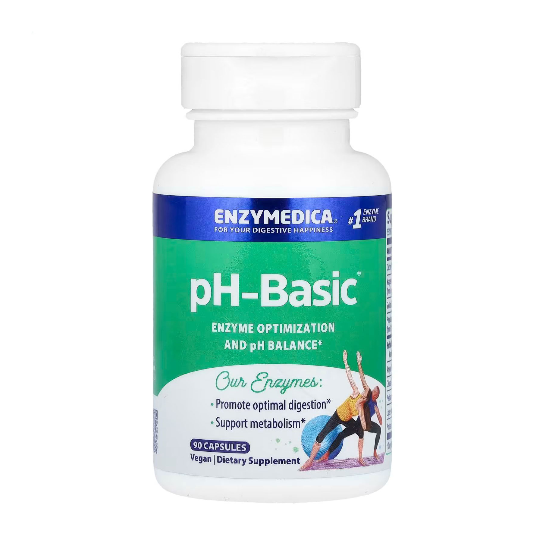 Уцінка! Ферменти для підтримки pH балансу Enzymedica pH-Basic, 90 капсул
